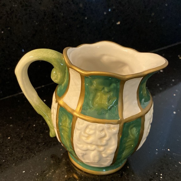 Tea SET Christmas Holly Berry Pine Cones: Teapot, Sugar, Lids, and Creamer - Picture 11 of 15